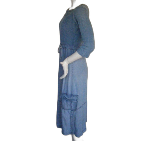 Hannah & Tina Dress Set, M, Vintage, Blue, Thermal/Chambray, Matching, Vest - Picture 12 of 13